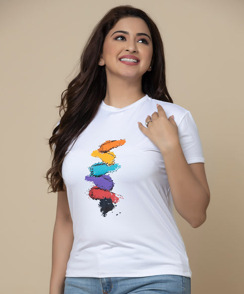 3D Ink Printed Crew Neck T-Shirt